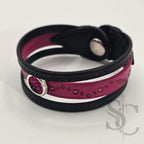 Bracelet 3 brins rose et argenté