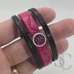 Bracelet 3 brins rose et argenté