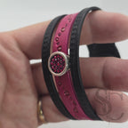 Bracelet 3 brins rose et argenté