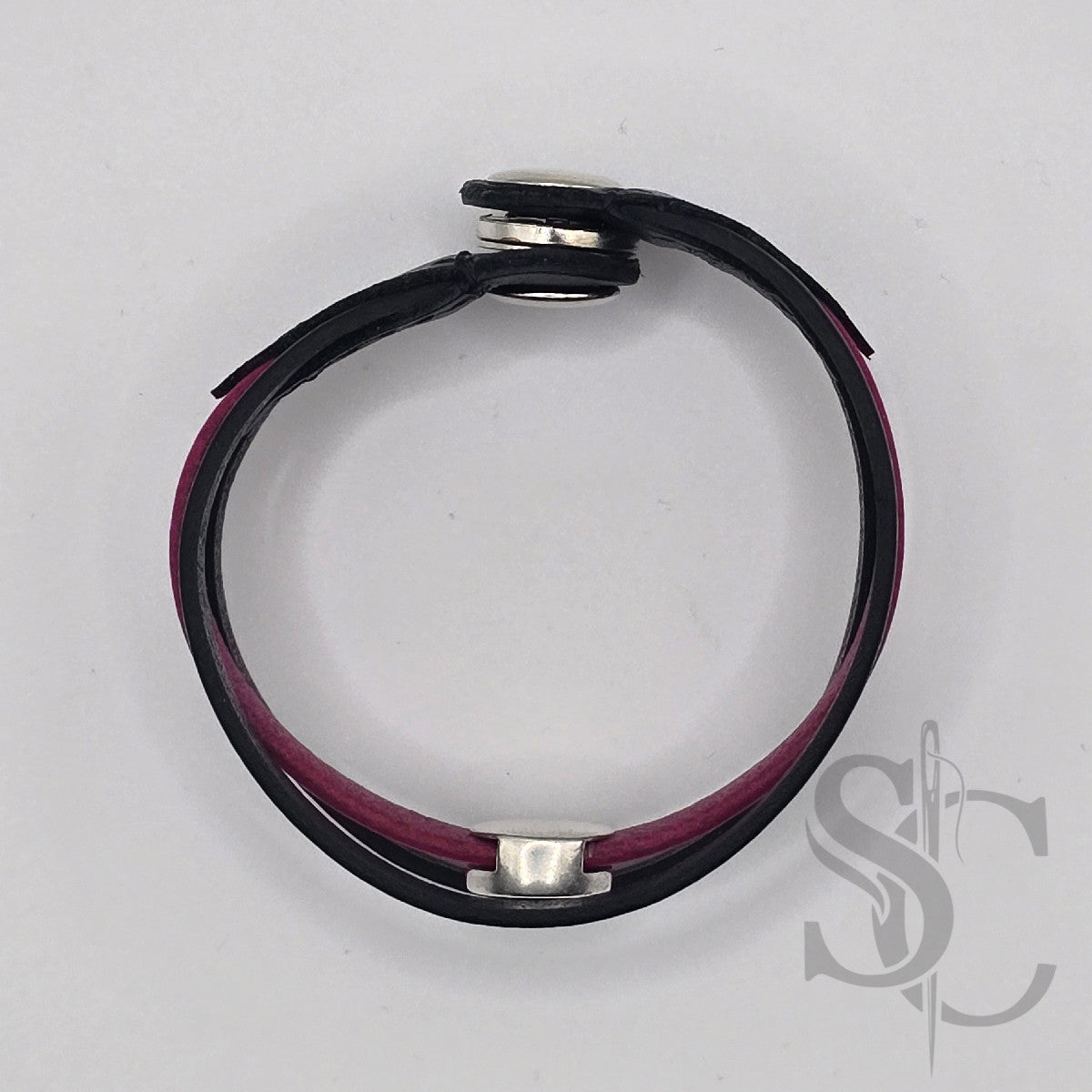 Bracelet 3 brins rose et argenté