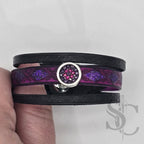 Bracelet 3 brins violet et argenté