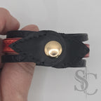 Bracelet 3 brins rouge et doré