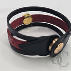 Bracelet 3 brins rouge et doré