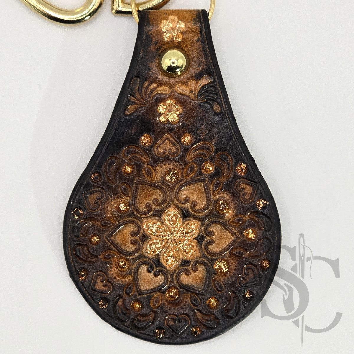 Porte-clé mandala pailleté
