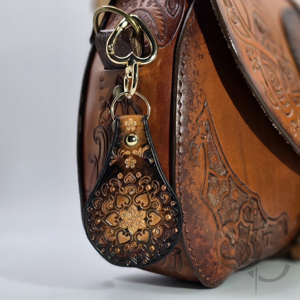 Porte-clé mandala pailleté