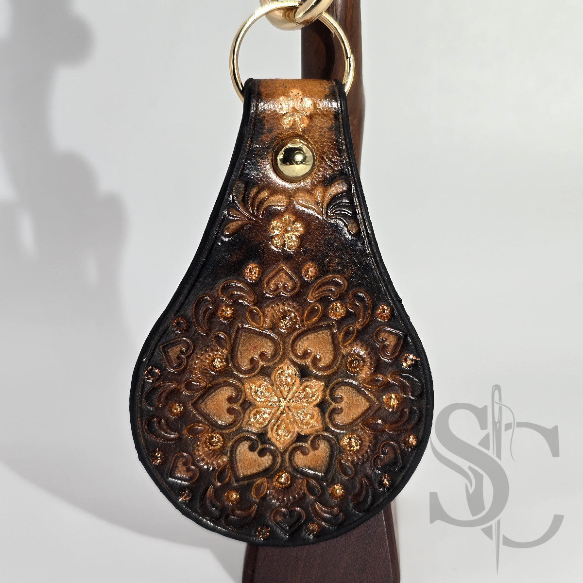 Porte-clé mandala pailleté