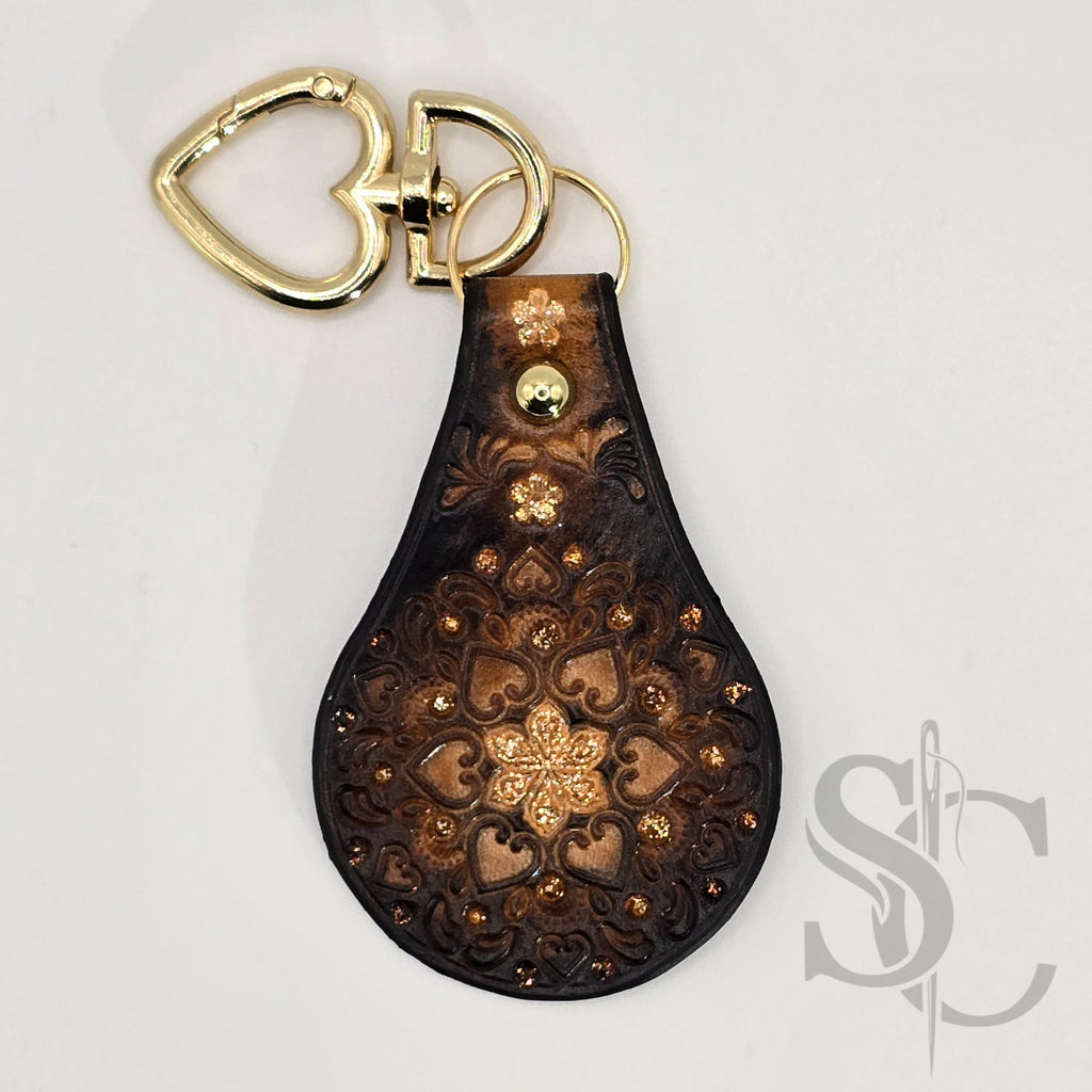Porte-clé mandala pailleté