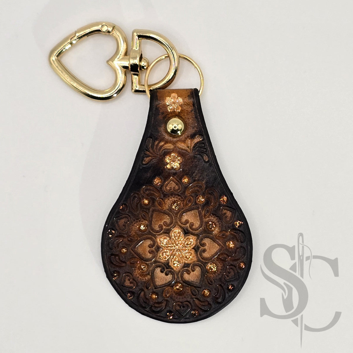 Porte-clé mandala pailleté