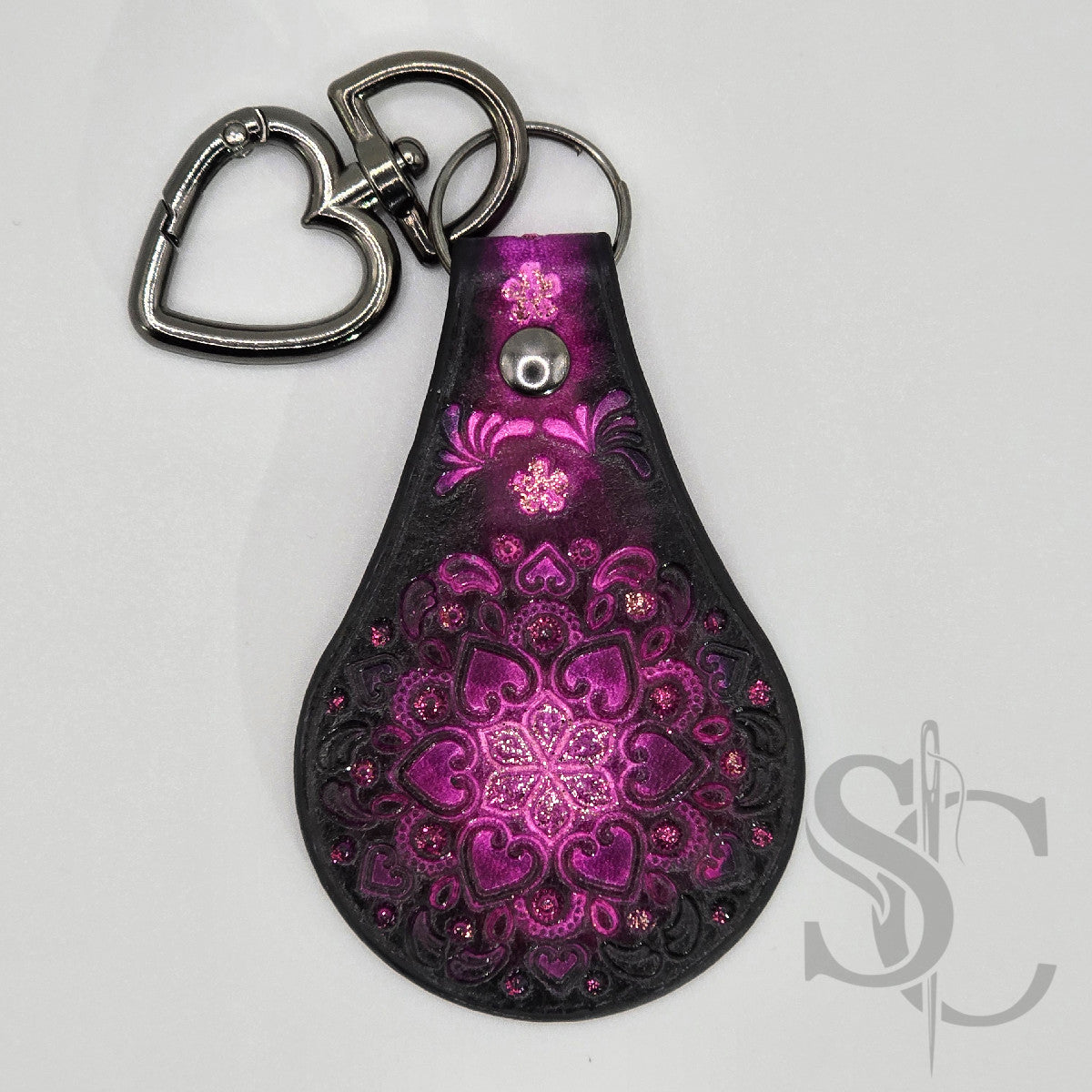Porte-clé "Bijou de sac" avec paillettes
