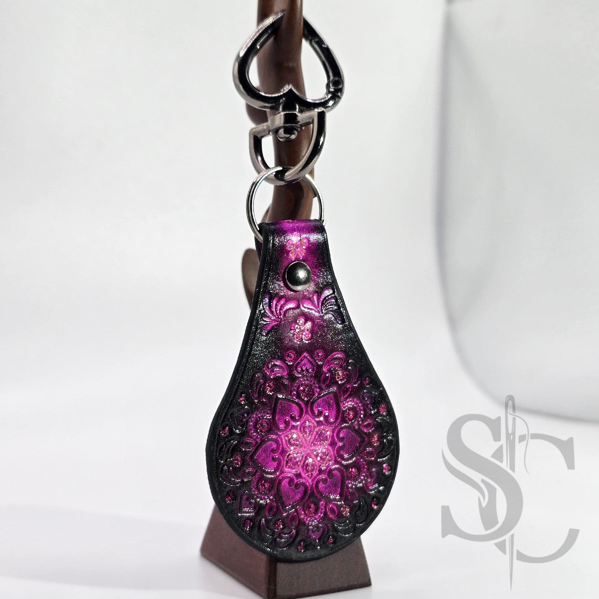 Porte-clé "Bijou de sac" avec paillettes