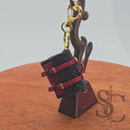 Porte-Clés Mini Cartable - Noir & Rouge Intense