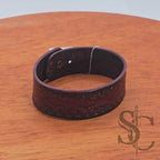 BRACELET bouton de col - acajou et noir