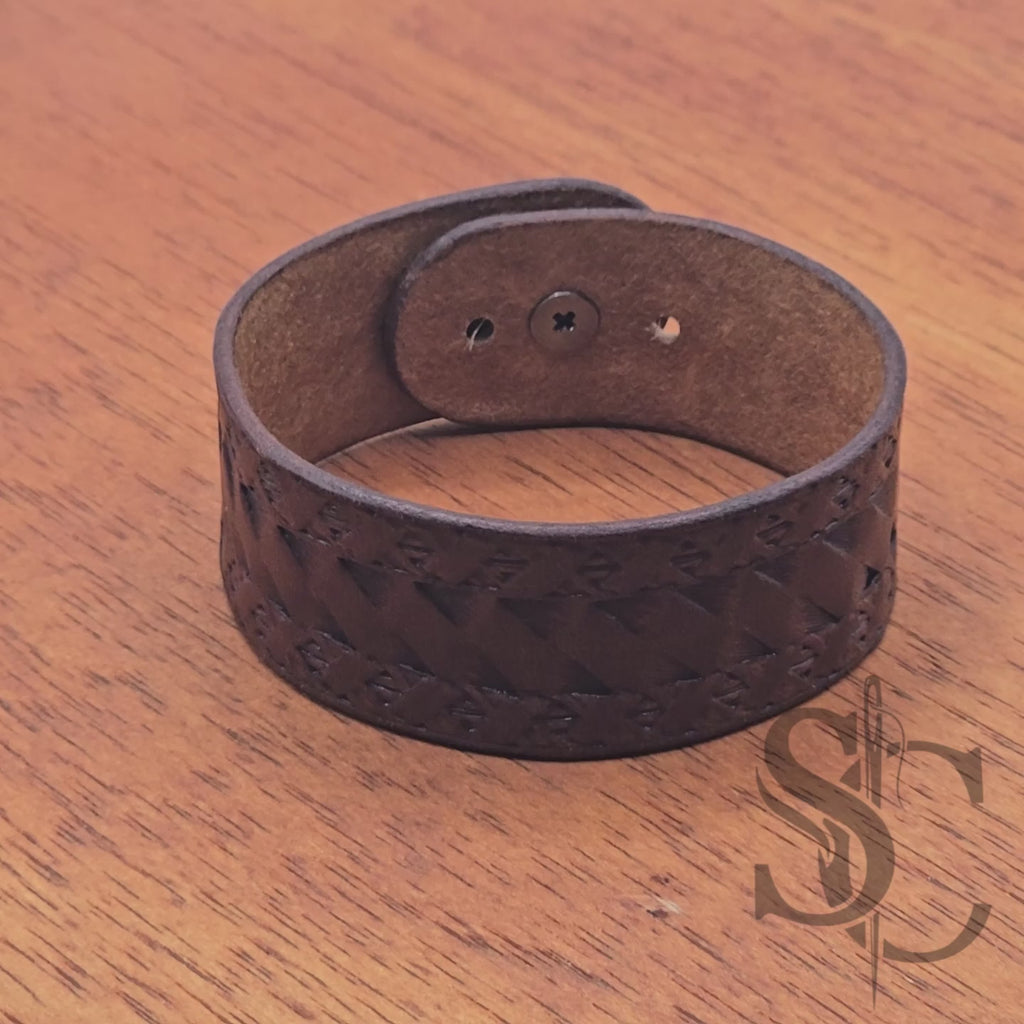 BRACELET bouton de col - marron caramel brulé