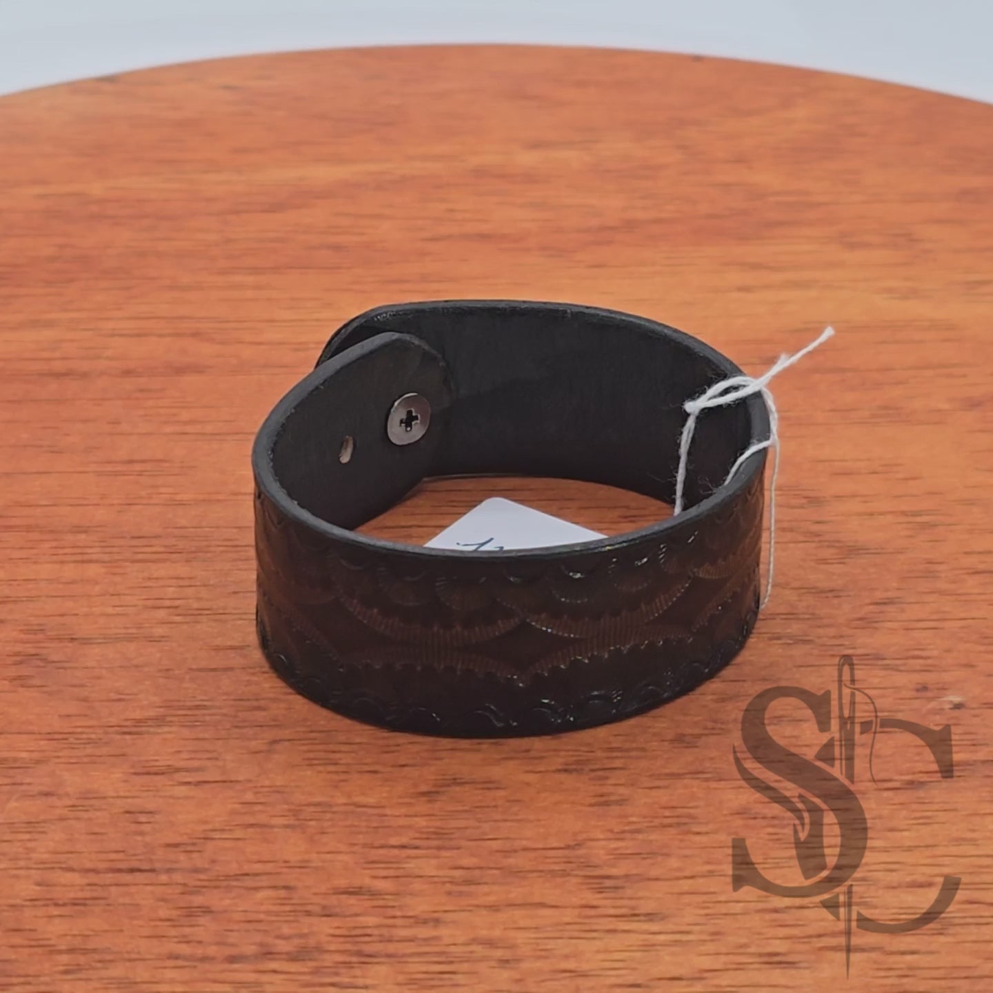 BRACELET bouton de col - marron foncé et noir