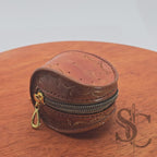 Porte-Monnaie rond "Goutte Nomade" - Cuir Cognac