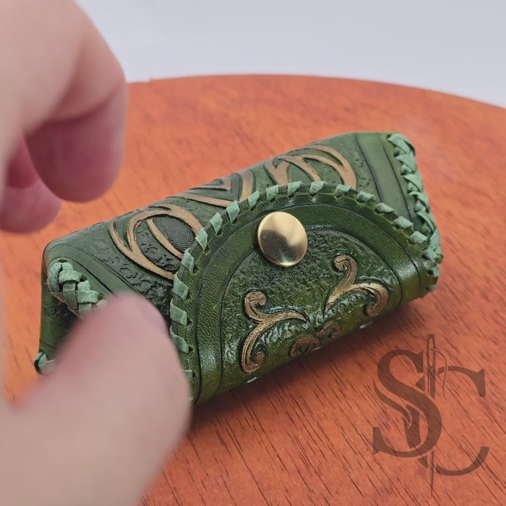 Porte-Monnaie "Celtique doré" - Vert Médiéval