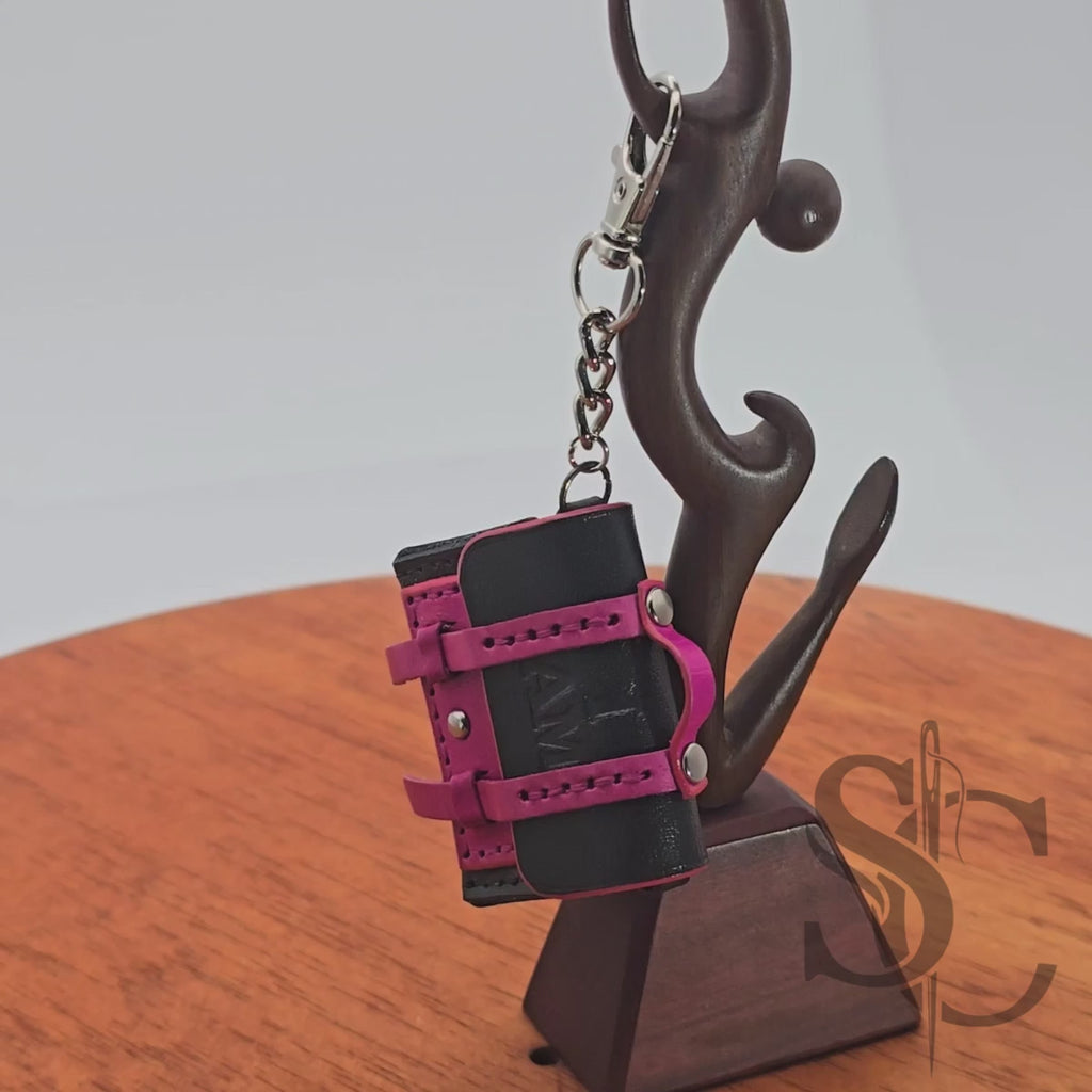 Mini Porte-Clés Cartable "Rock Fuchsia"