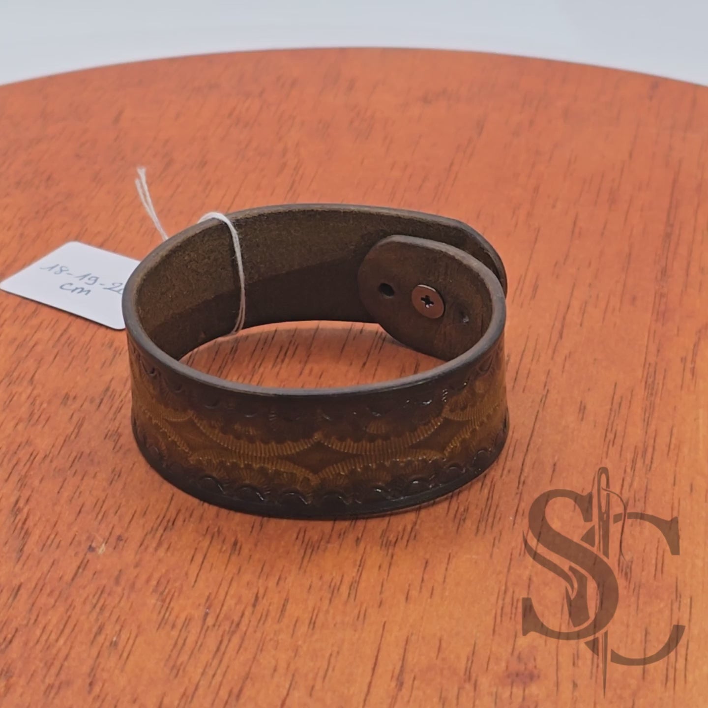 BRACELET bouton de col - marron moyen et noir