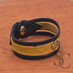 Bracelet 3 brins jaune et doré