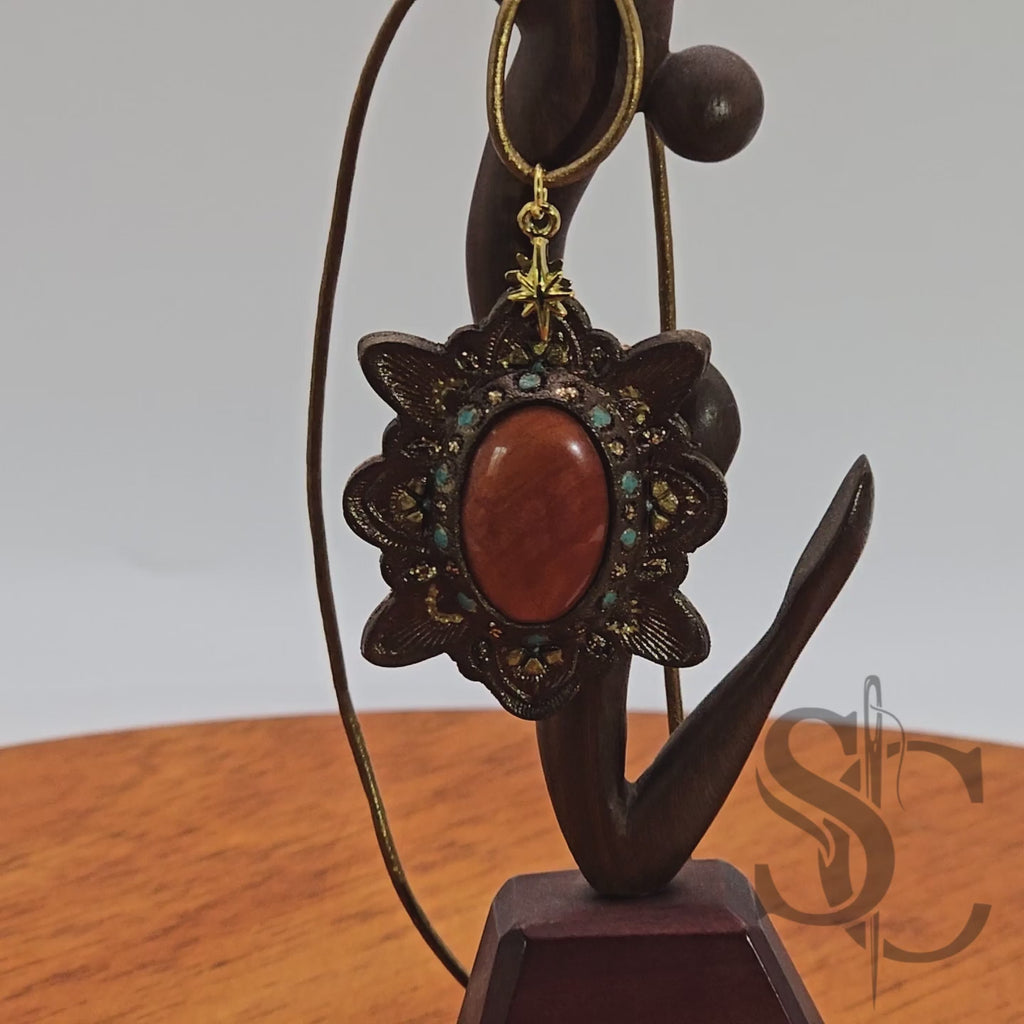 Pendentif étoile - jaspe rouge