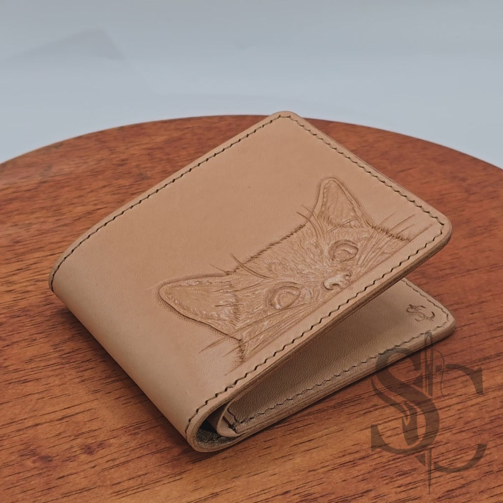 Porte-cartes "Meow" - Naturel