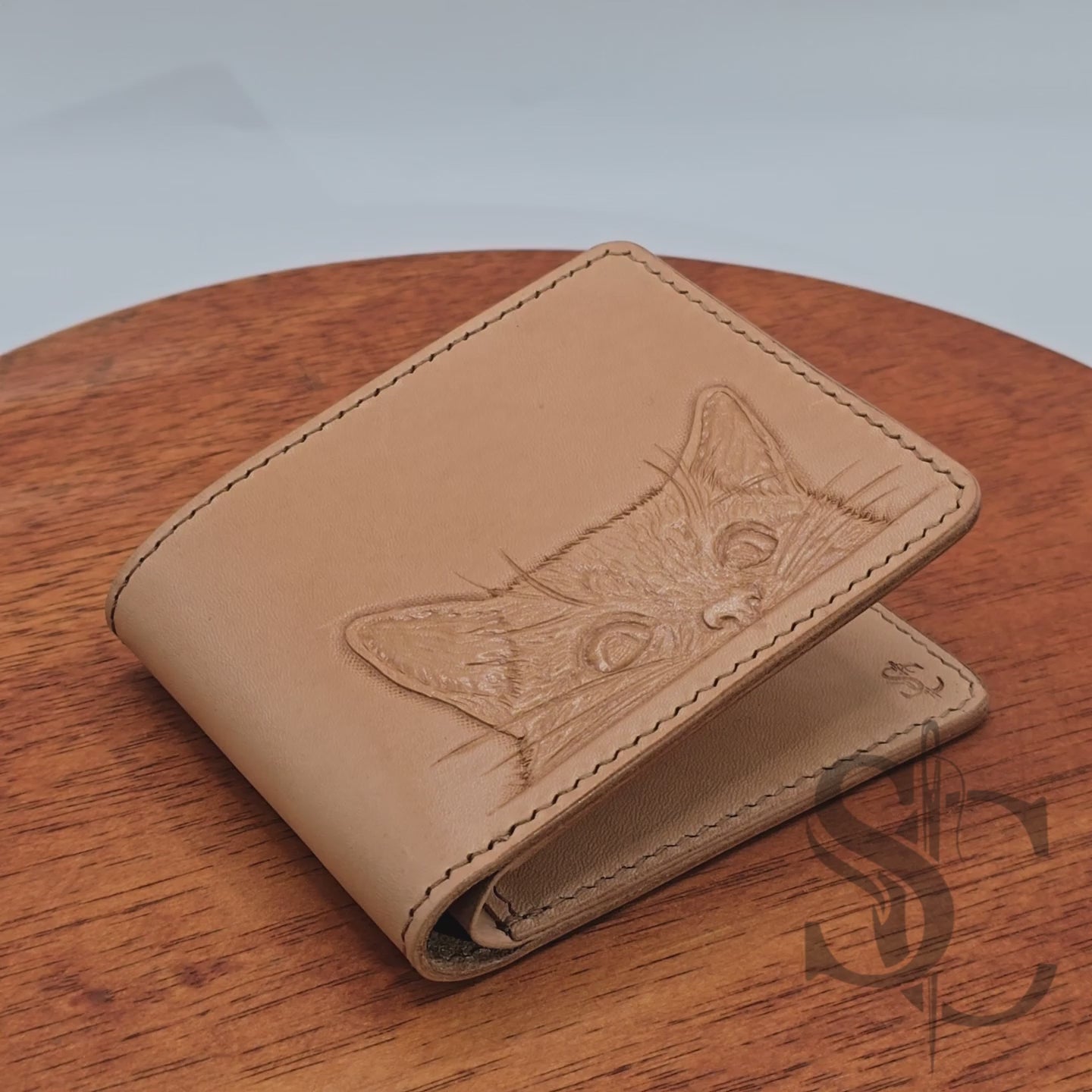 Porte-cartes "Meow" - Naturel