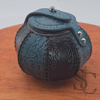 Petite Boîte Boule ""Trésor bleu" - Bleu /noir