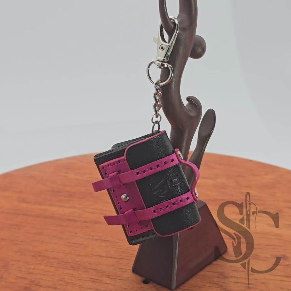 Mini Porte-Clés Cartable "Rock Fuchsia"