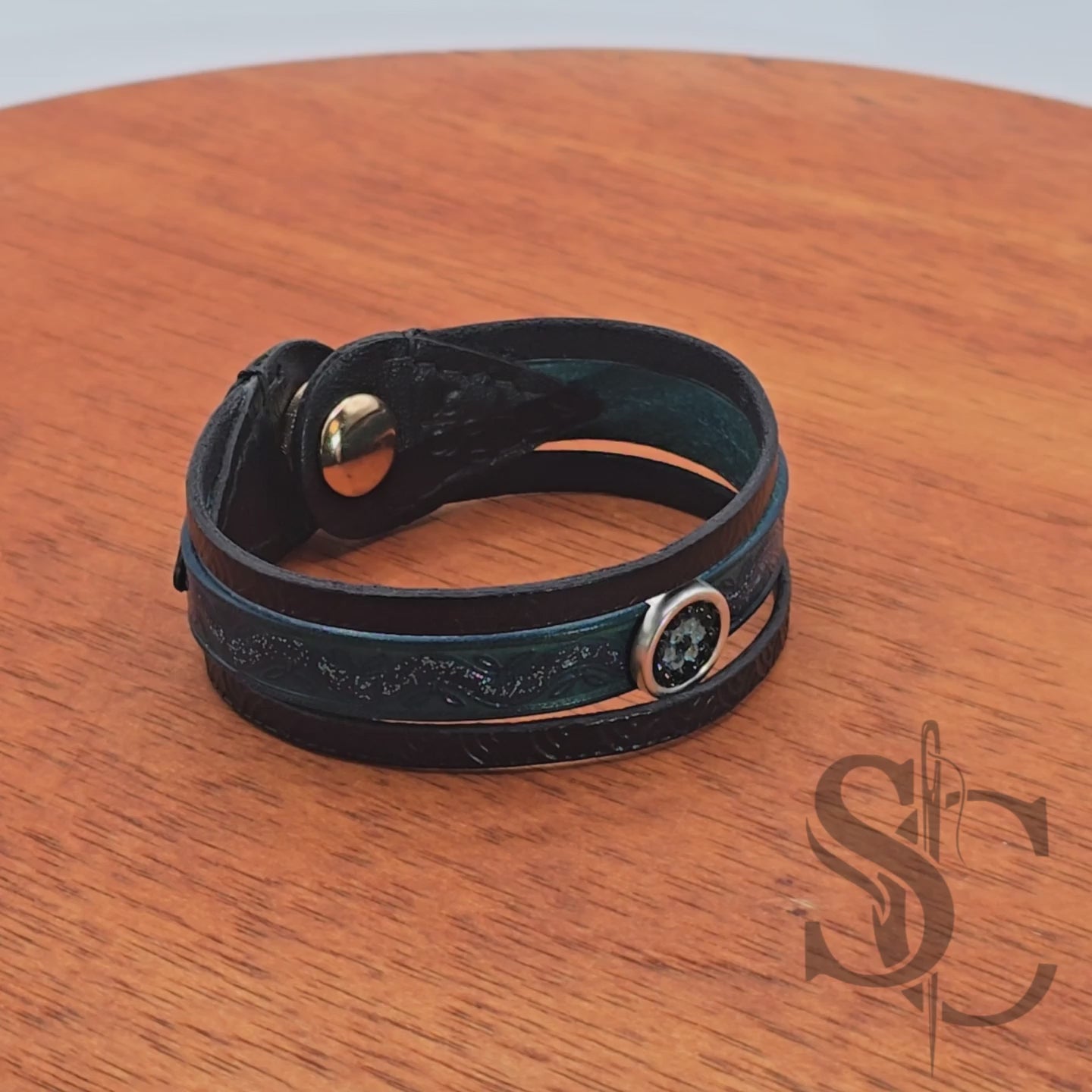 Bracelet 3 brins bleu et argenté