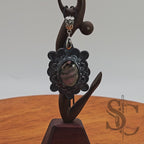 Pendentif étoile avec rhodonite