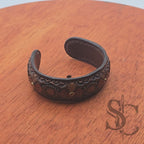 Bracelet Manchette "Strass et fleurs"