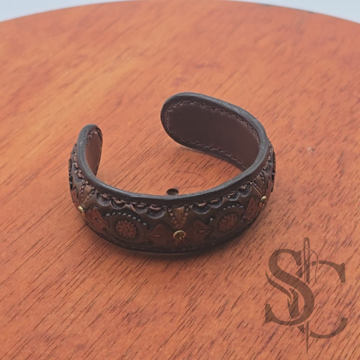 Bracelet Manchette "Strass et fleurs"